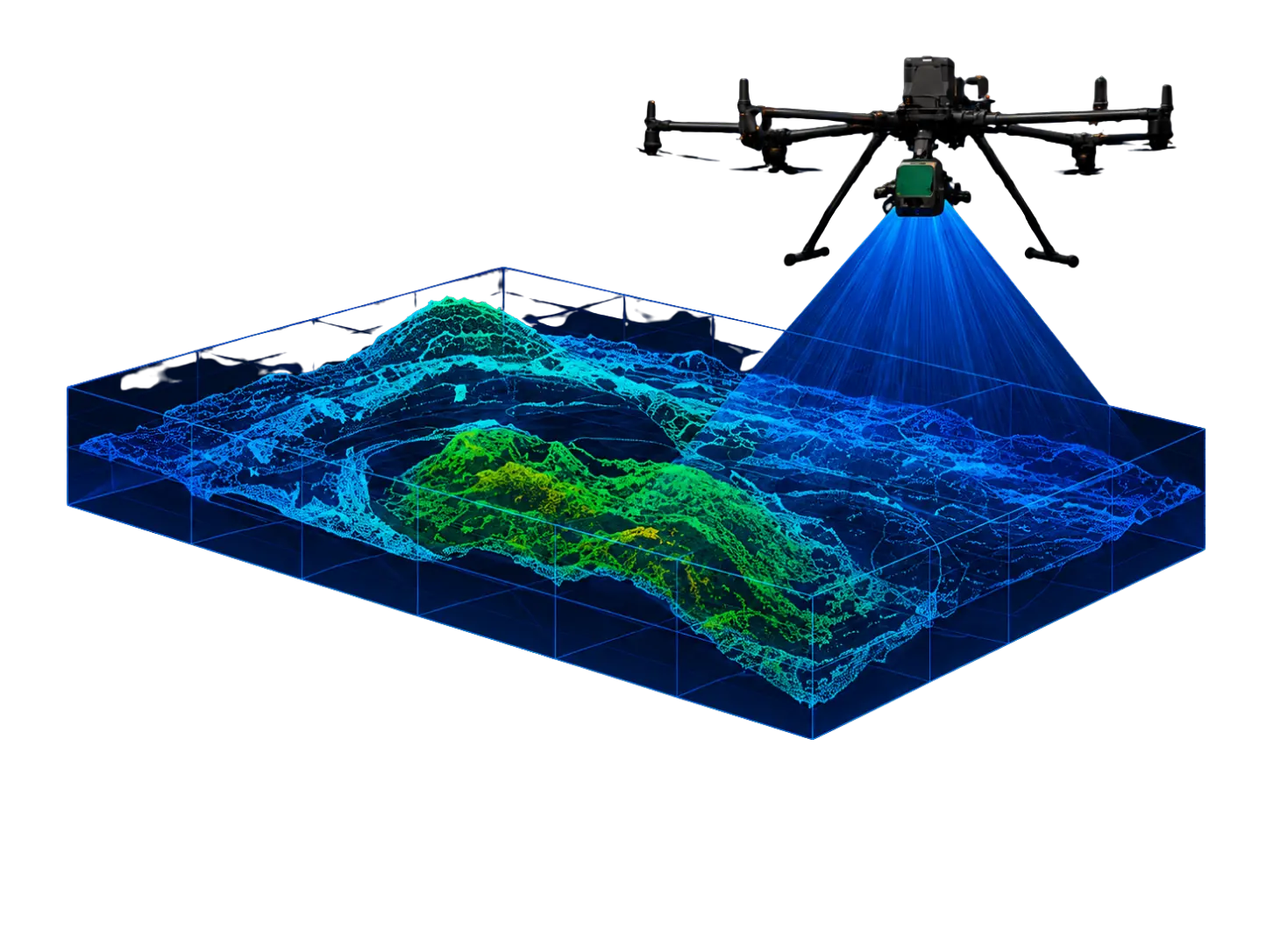 Modelo topográfico digital em nuvem de pontos LiDAR